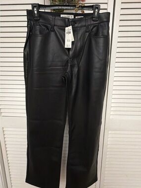 Abercrombie & Fitch Black Vegan Leather Pants
